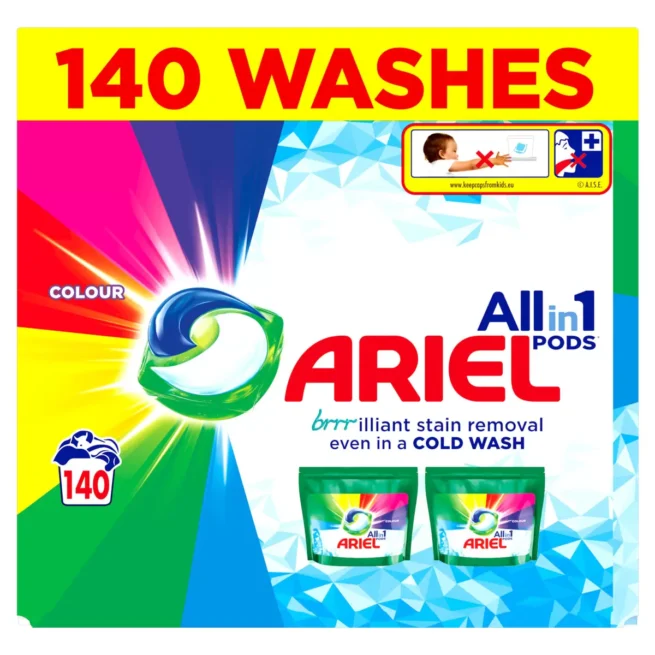 Ariel All in One Colour Pods, 140 Wash