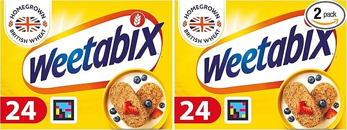 Weetabix, Breakfast, Packed with Fibre, High in Vitamin D, Low in Sugar and Salt, 24 Biscuits (430g) (Pack of 2)